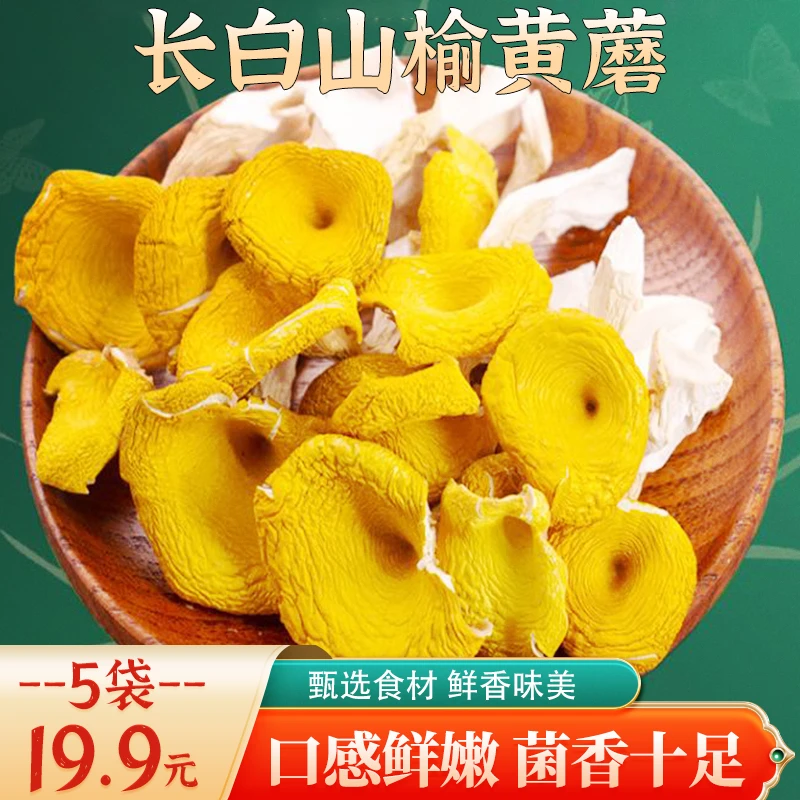 【鲜！5袋19.9元】长白山榆黄蘑 特产干货 菌香十足 营养美味 20g/袋