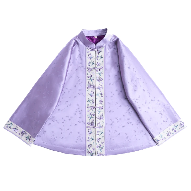 「紫梦星河」乐锦坊复古中国风手工原创设计冬季百搭女装汉服棉外套