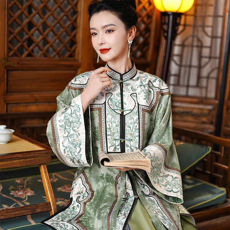 「春辰」丽古龙中式传统原创中国风复古手工绣花立领上衣热力感穿搭