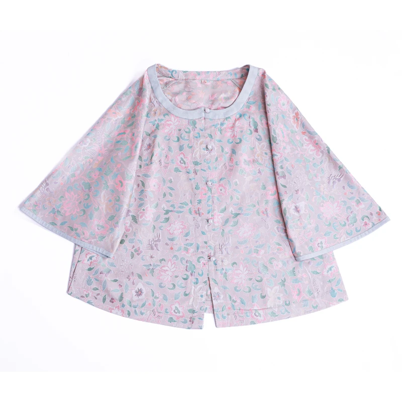 「待花期」乐锦坊中国风复古日常百搭新中式纯手工国潮汉服女装上衣