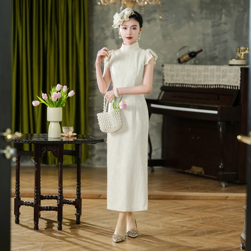 「白露」·   乐锦坊中国风时尚气质复古高端设计原创手工旗袍连衣裙