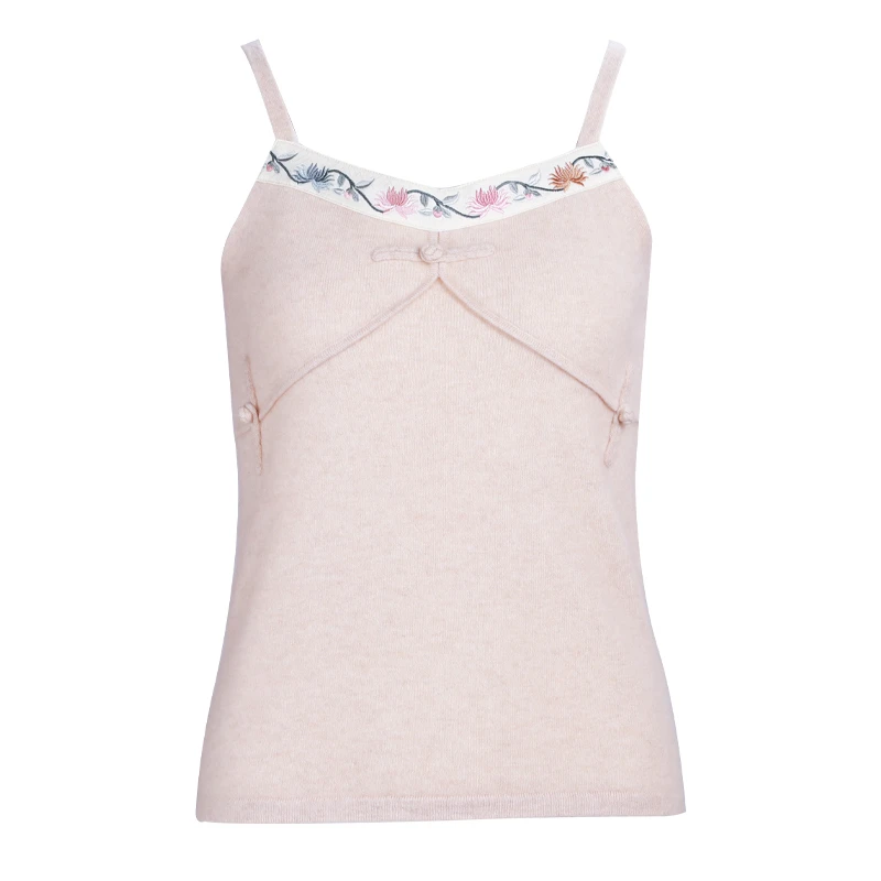 「喜事莲莲」乐锦坊复古中国风原创百搭小众设计感中式汉服羊绒吊带