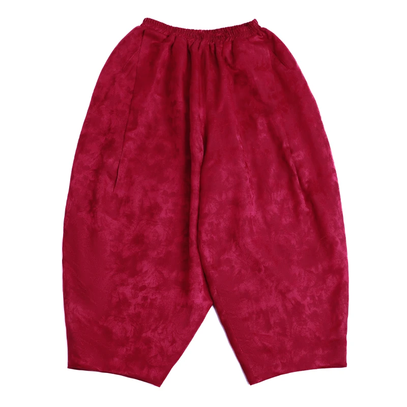 「九儿红」乐锦坊手工国风高档原创设计感中式长款汉服百搭保暖棉裤