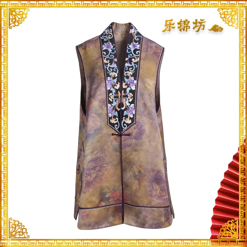 「花羽」· 乐锦坊复古中国风手工原创新中式对襟小众马甲热力感穿搭