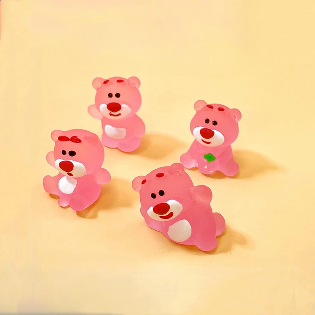 夜光草莓熊 微缩小摆件 车载摆件 装饰品 生日礼物 生活惊喜 玩具