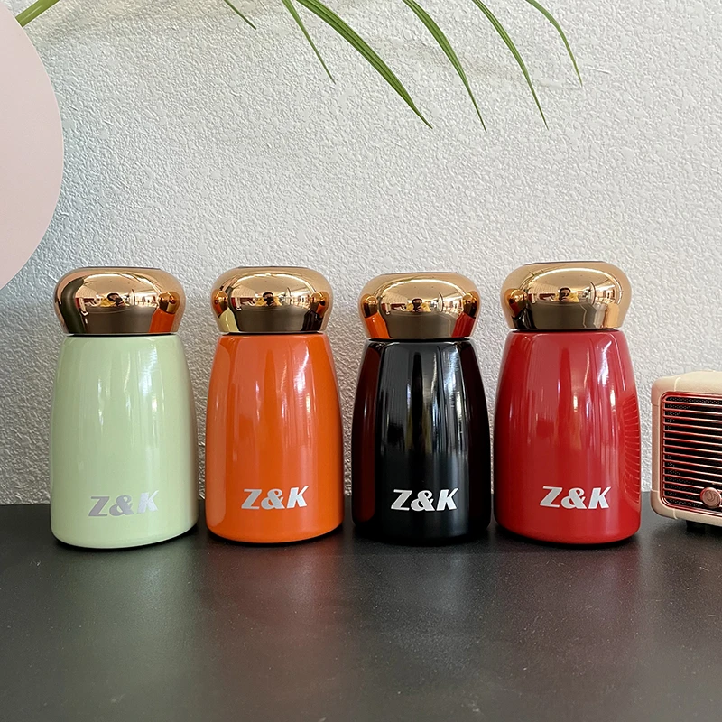 【ZY】潮牌Z&K轻奢简约蘑菇316口袋温显保温杯200ml可爱时尚网红