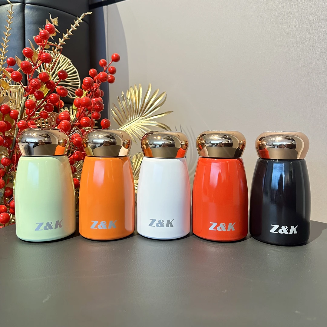 潮牌Z&K轻奢黑金口袋杯便携小巧蘑菇保温水杯