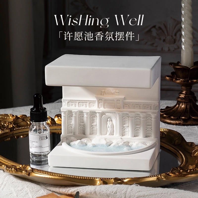 罗马许愿池香薰扩香石小夜灯卧室氛围灯摆件高级生日伴手礼送女生