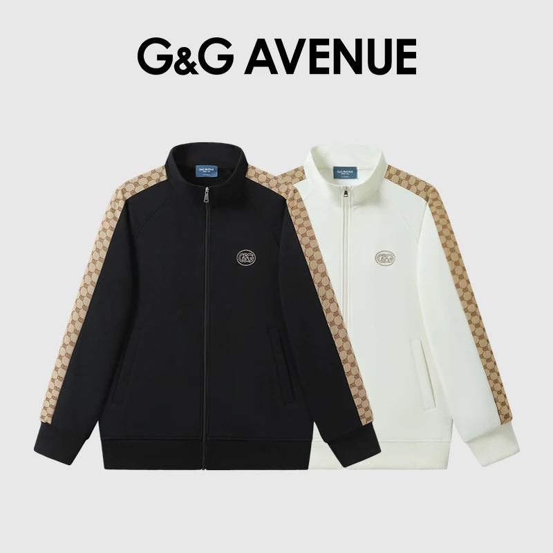 法国G&GAVENUE轻奢潮牌插色夹克情侣款秋季上衣外套-GJ24231008