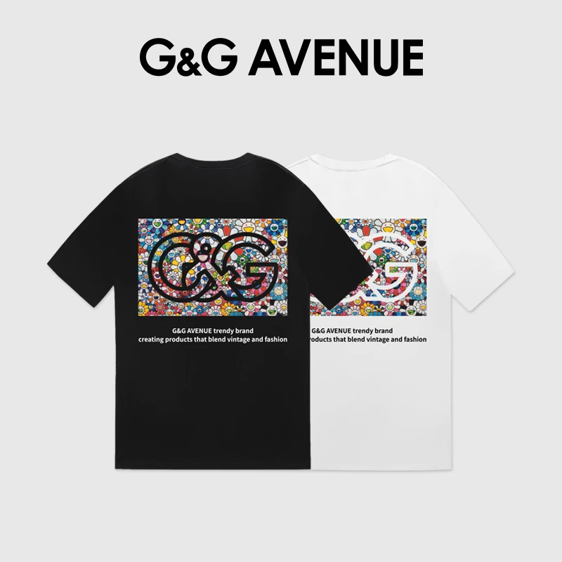 G&G AVENUE夏季时尚圆领高端休闲半袖男士 短袖T恤情侣-GT2301042