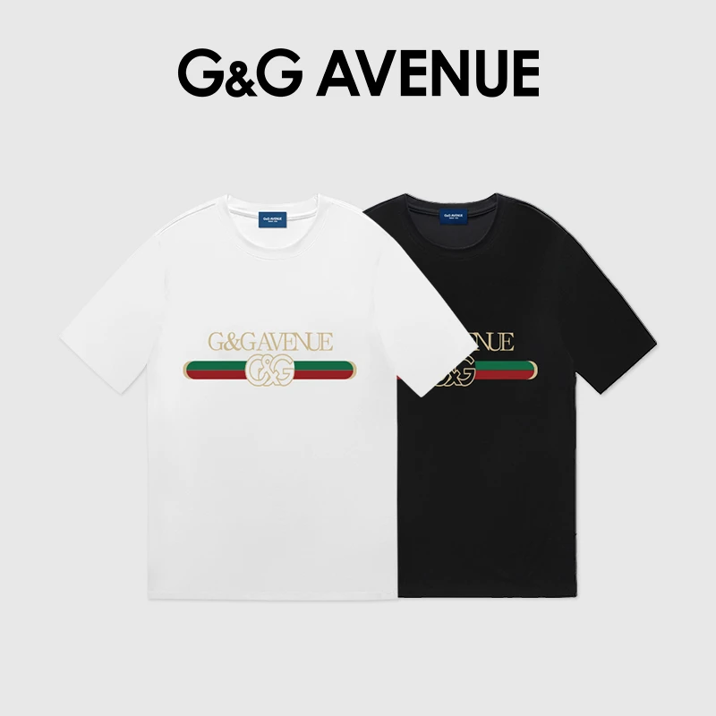 法国G&G AVENUE轻奢潮牌时尚宽松T恤男女款-GT2301018