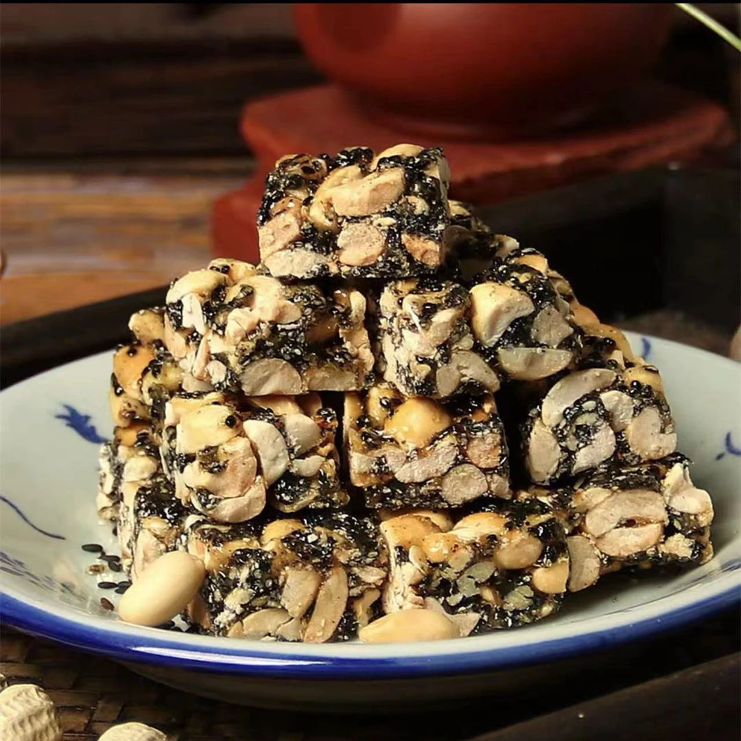 居家必备！香脆小零食~黑芝麻花生酥