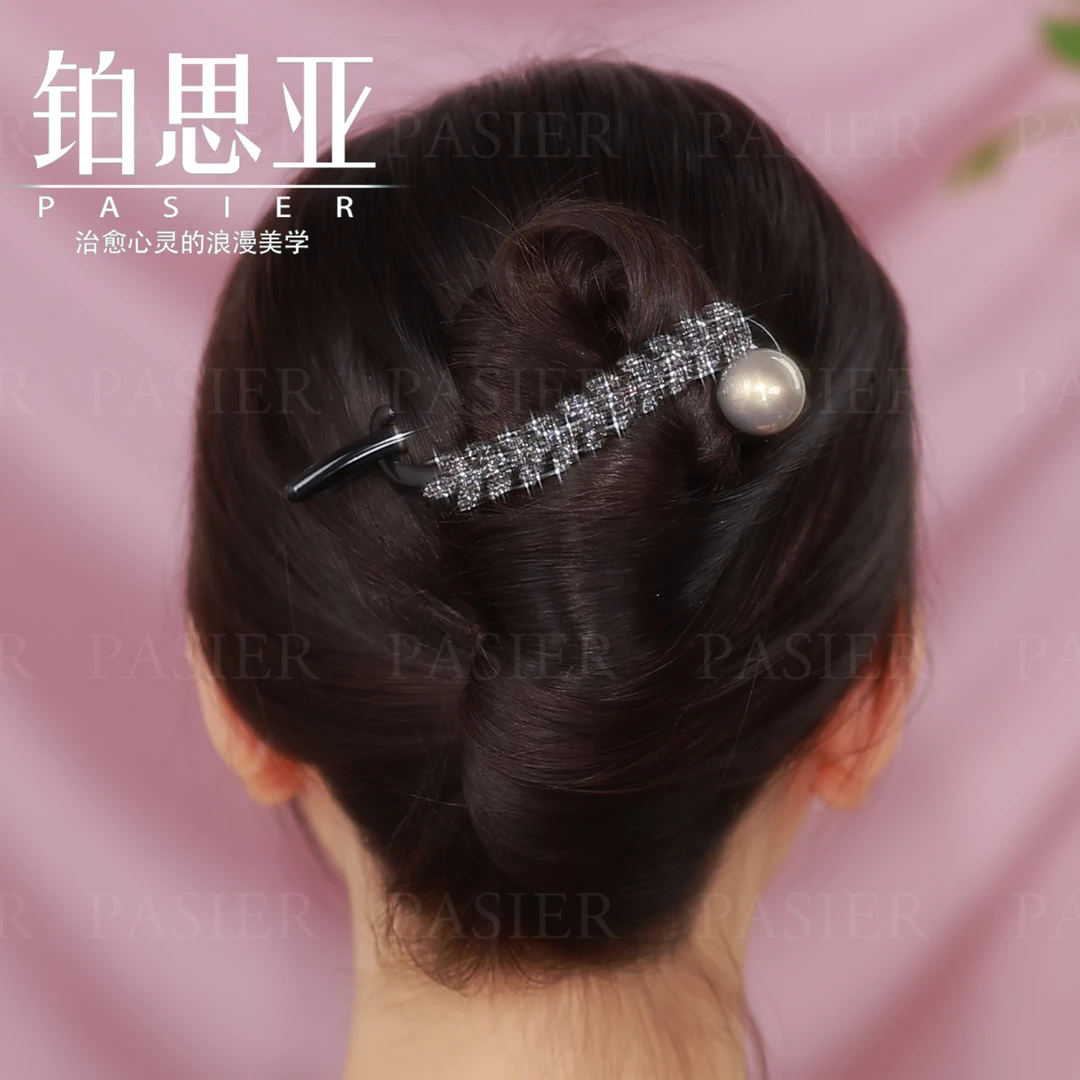 铂思亚 穗珠 气质感轻奢时尚11厘米亚克力扭扭夹FB868