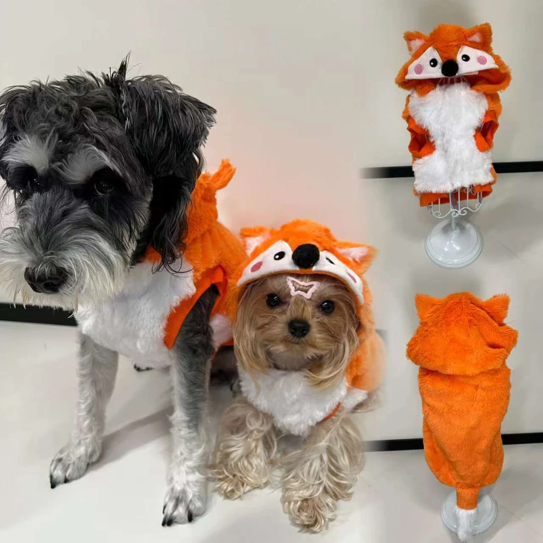 秋冬新款包肚子宠物变身装狐狸造型款狗狗猫咪通用衣服泰迪博美