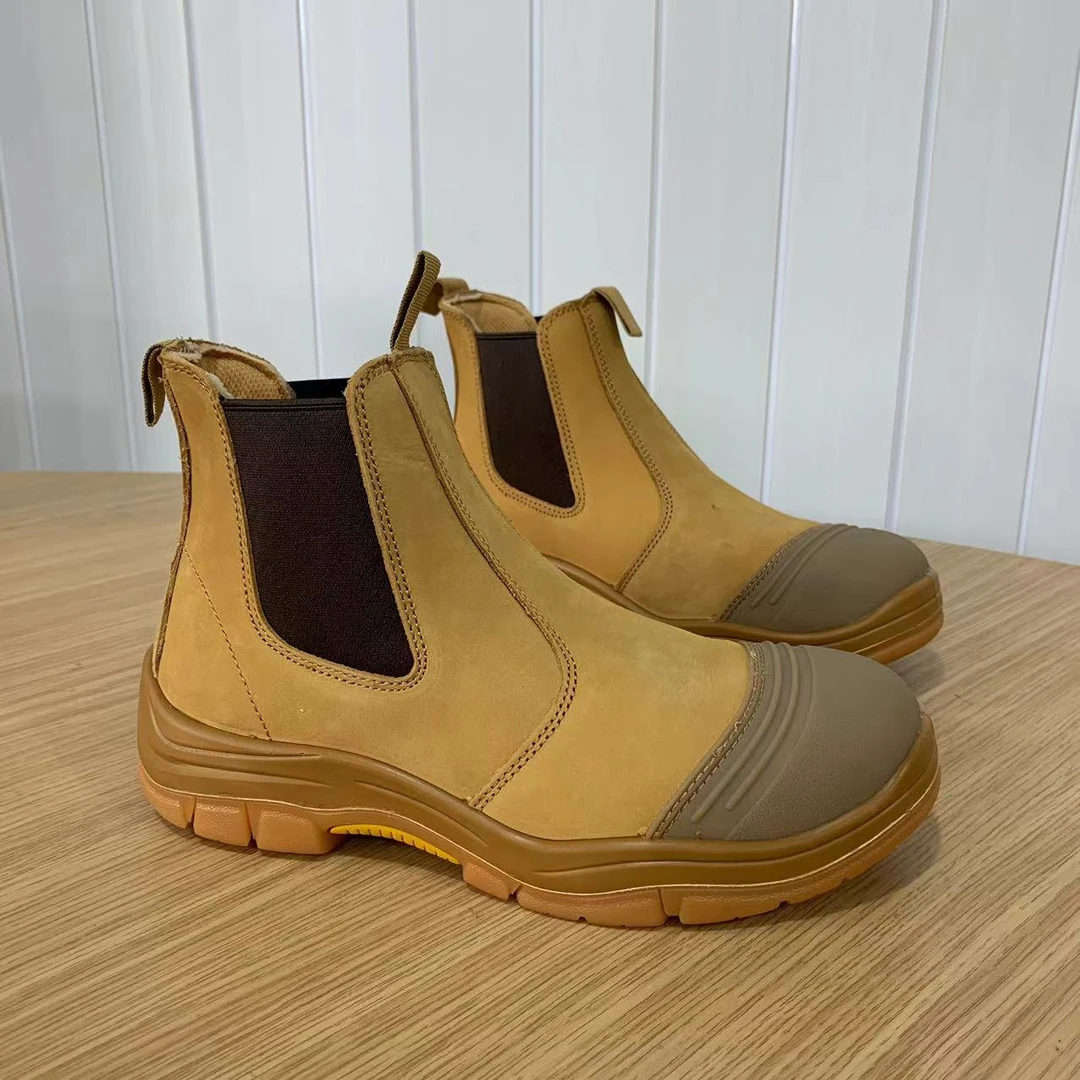 高档耐磨劳保鞋男款切尔西凯夫拉外贸透气男士防砸防刺穿轻便钢头