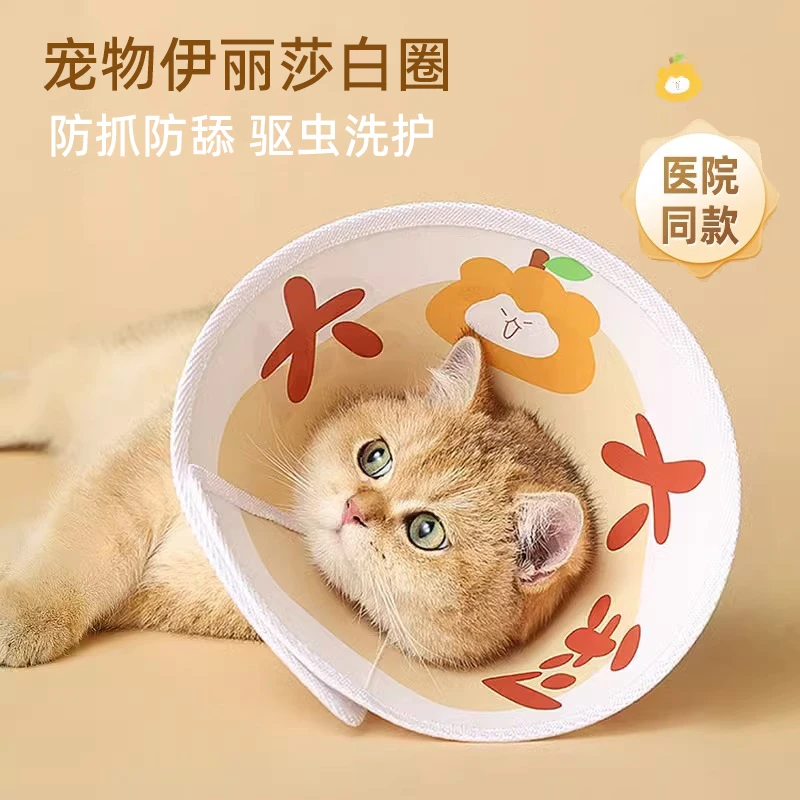 伊丽莎白圈狗狗猫咪防水项圈防抓猫脖套防舔咬耻辱圈宠物绝育头套