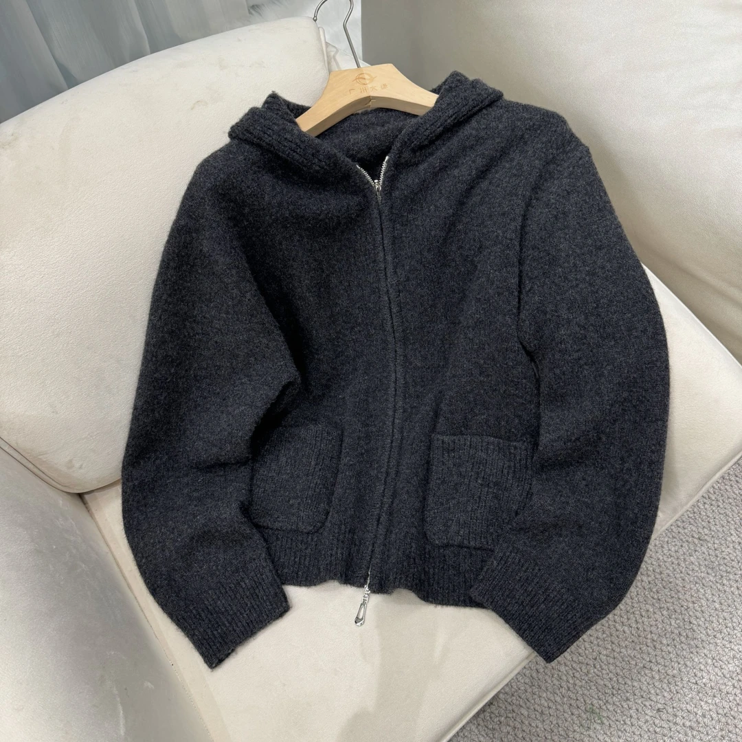 大缘·缘本【慕思】连帽针织毛衣双拉链外套DY1272