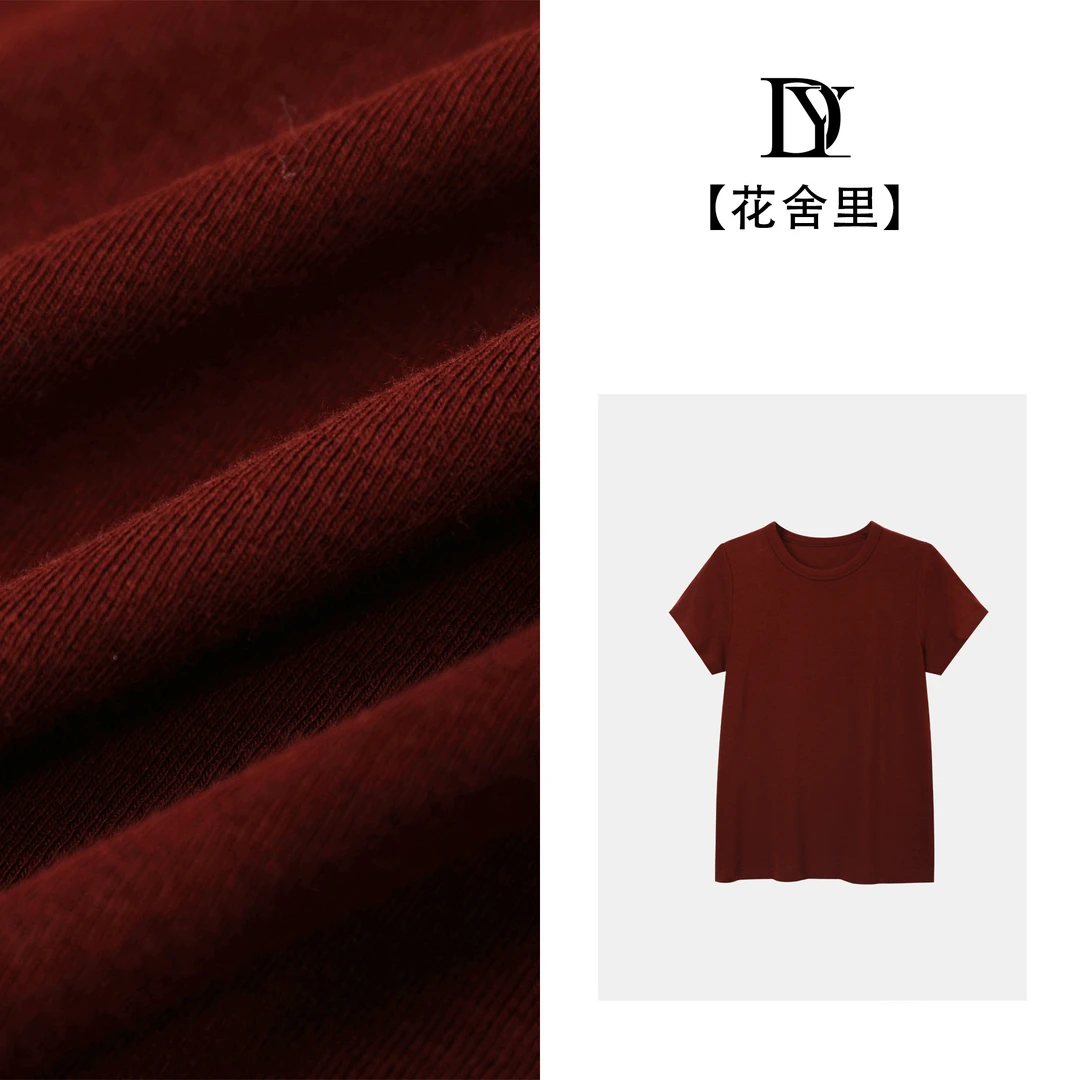 大缘·缘本【花舍里】时尚百搭上衣亲肤舒适短袖T恤F917