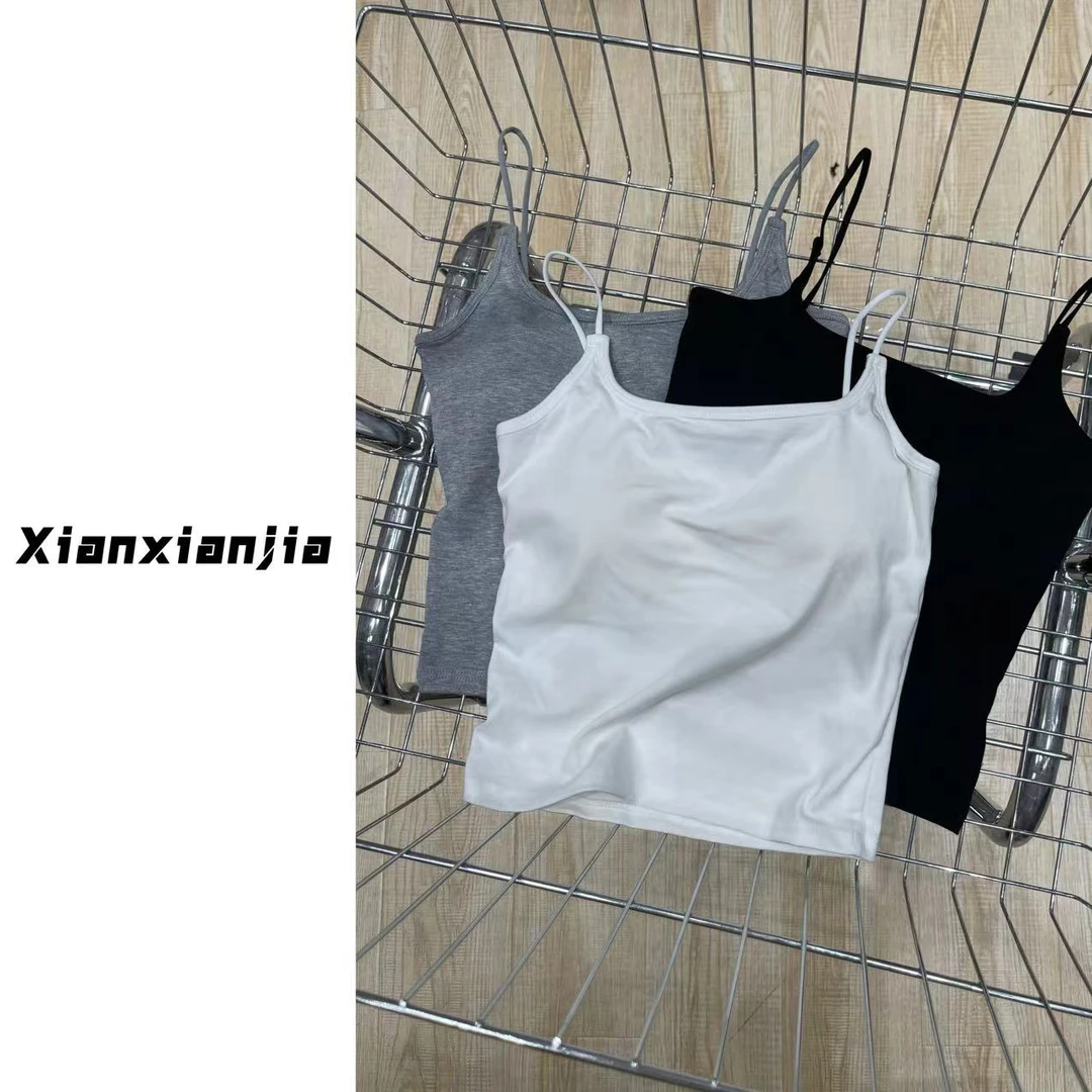 【仙仙推荐】带胸垫细吊带美背24862