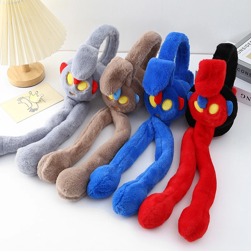 儿童男孩奥特曼耳朵会动毛绒耳罩冬季防寒保暖护耳可爱卡通耳包