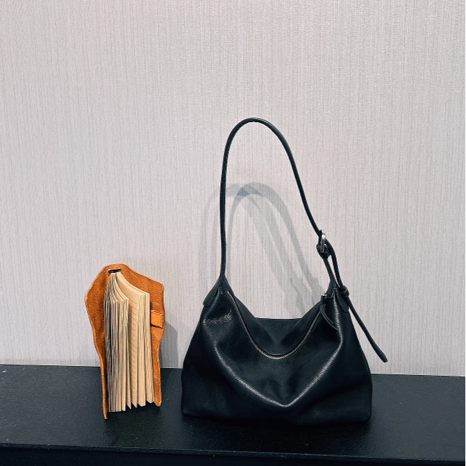 2024新款腋下包女植鞣牛皮真皮单肩包斜跨包