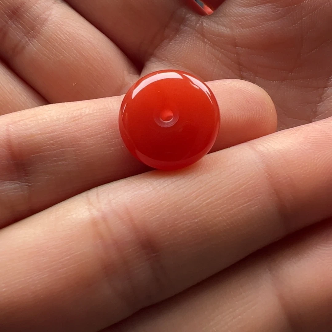 南红玛瑙平安扣：14.7x6.5未镶嵌曾****会