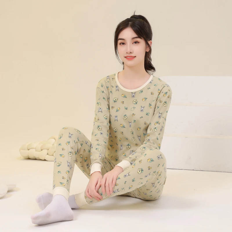 女童纯棉秋衣秋裤儿童保暖内衣套装女孩中大童秋冬睡衣全棉打底衫