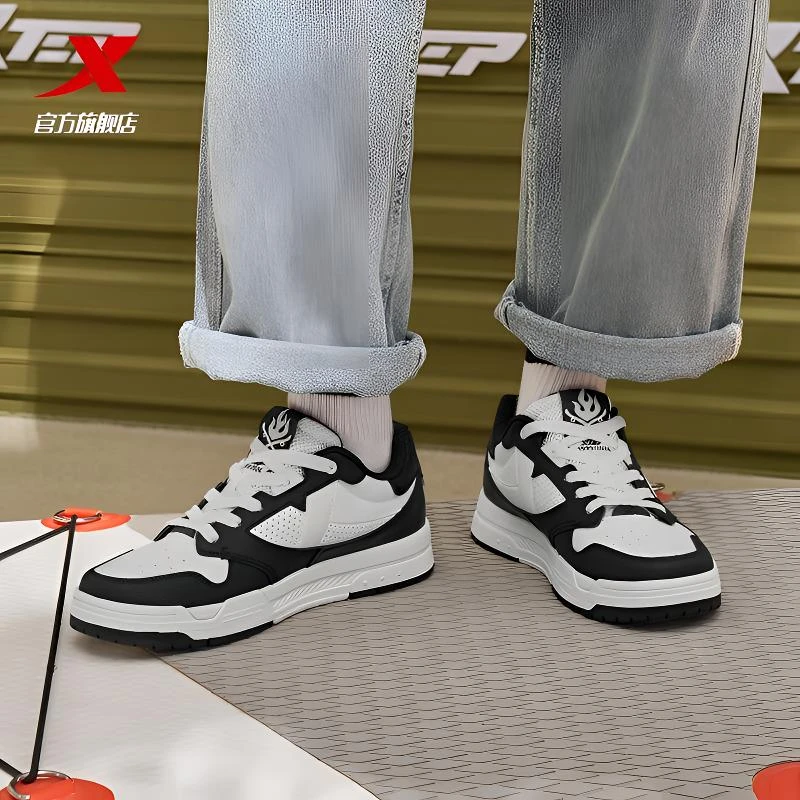 驭桀|特步板鞋25秋季新款女鞋休闲流光风运动鞋子时尚经典小白鞋