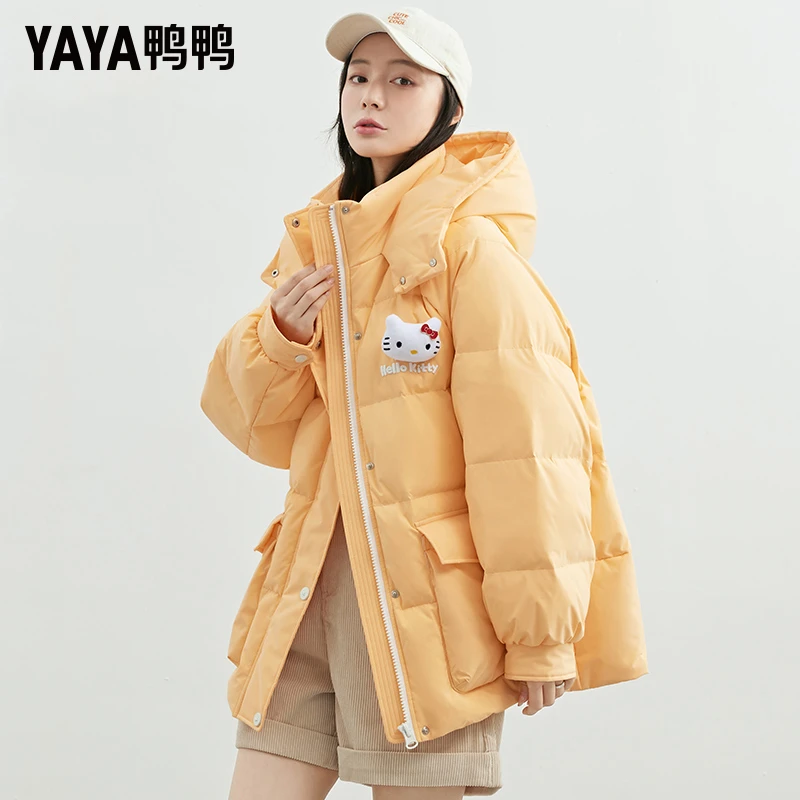 YAYA/鸭鸭时尚休闲羽绒服女士冬季新款保暖外套