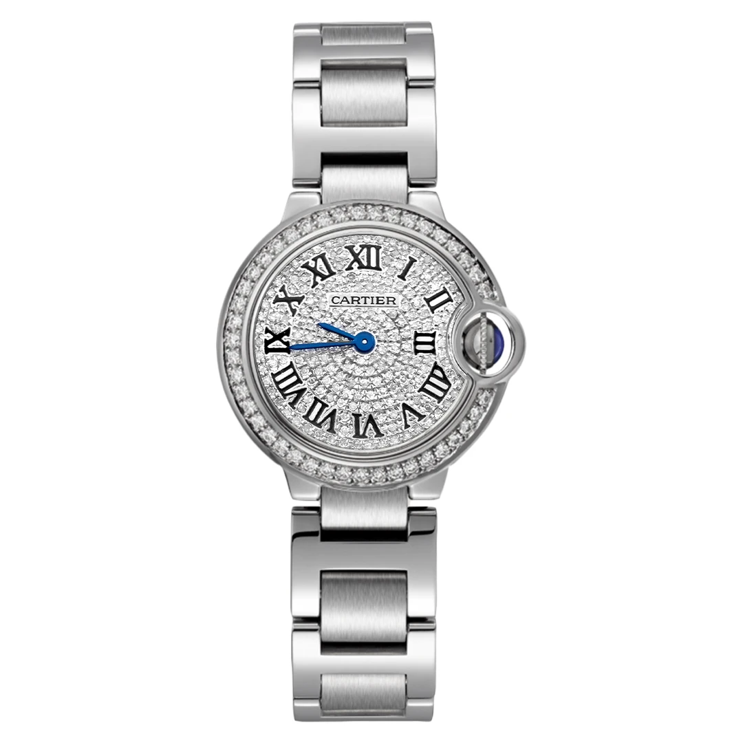 99新 Cartier/卡地亚 蓝气球系列W69010Z4腕表/后镶钻/WHT024733