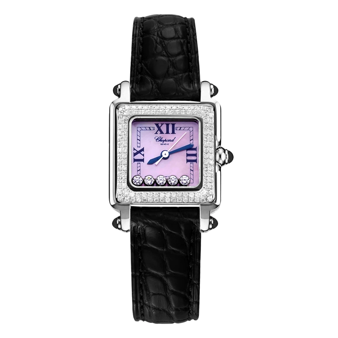 99新 Chopard/萧邦 SPORT系列278892腕表/粉盘/后镶钻/WHT016843