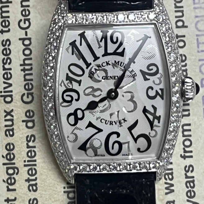 99新 Franck Muller/法兰克穆勒 1752石英/18k白金原钻/WHT024735