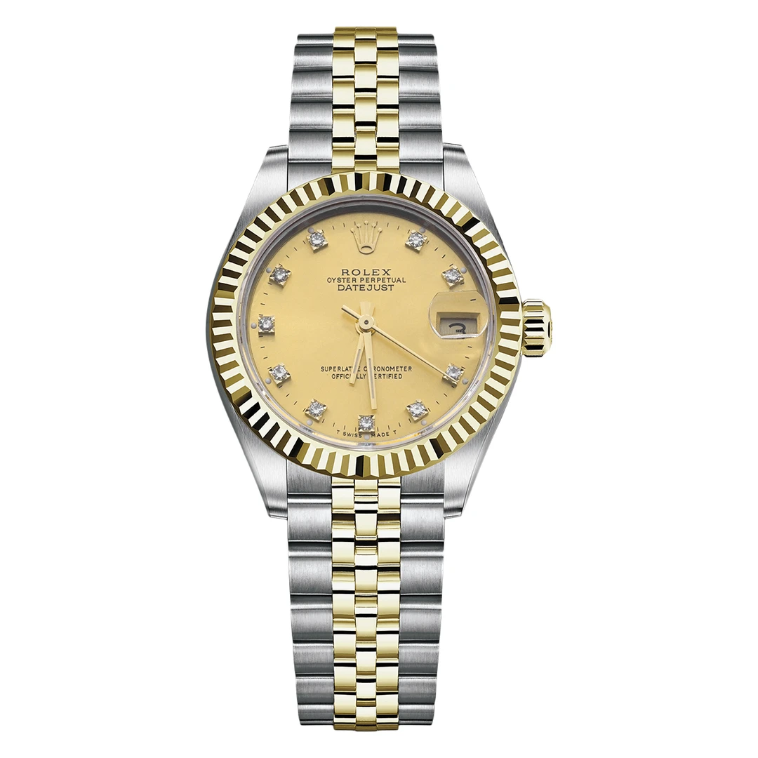 99新 Rolex/劳力士 女装日志68273金盘原钻腕表/WHP029551