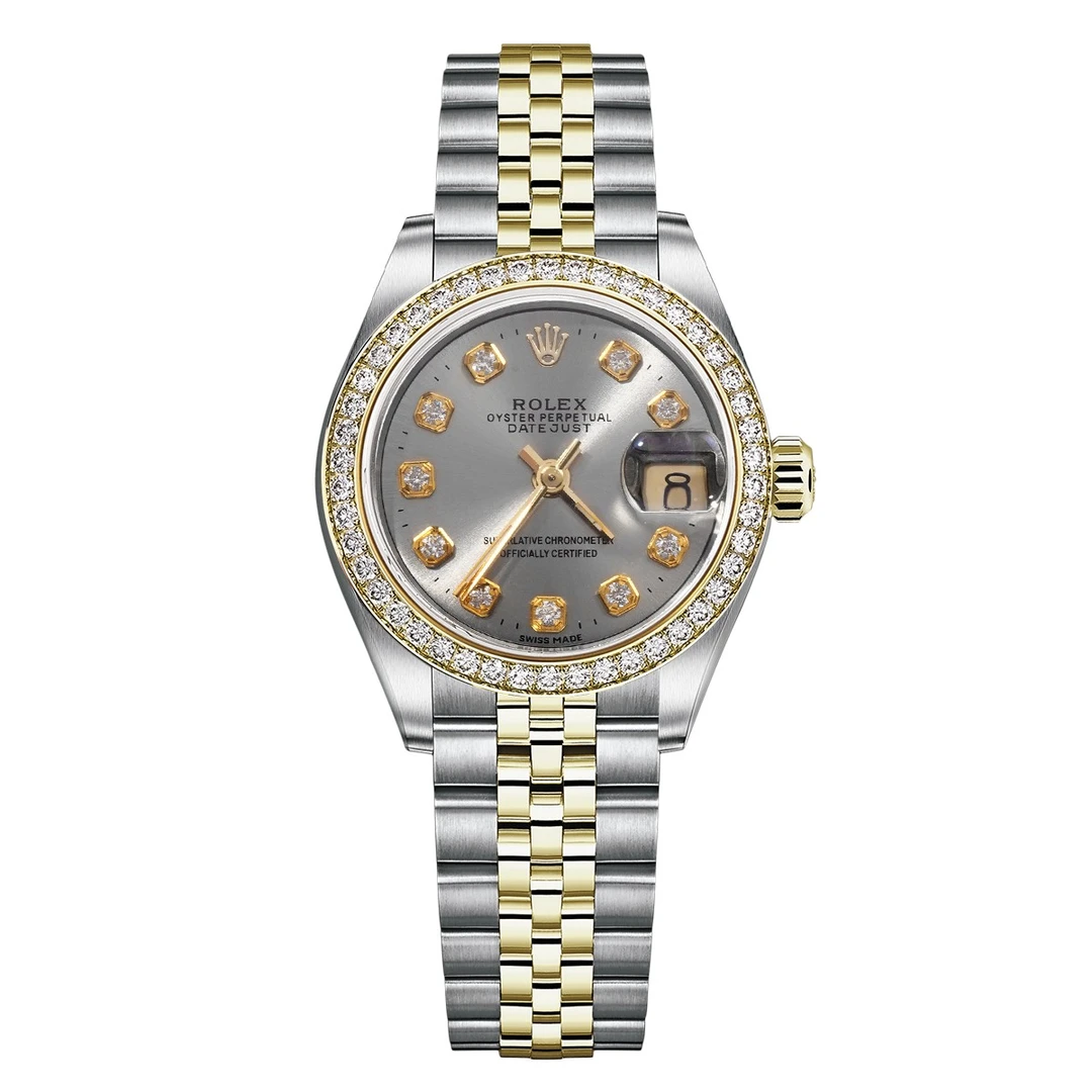 99新 Rolex/劳力士 女装日志69173自动机械腕表/后钻/WHT010116