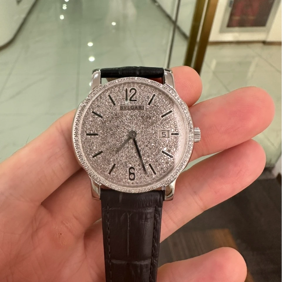 99新 BVLGARI/宝格丽  35mm后钻腕表/WHT018010