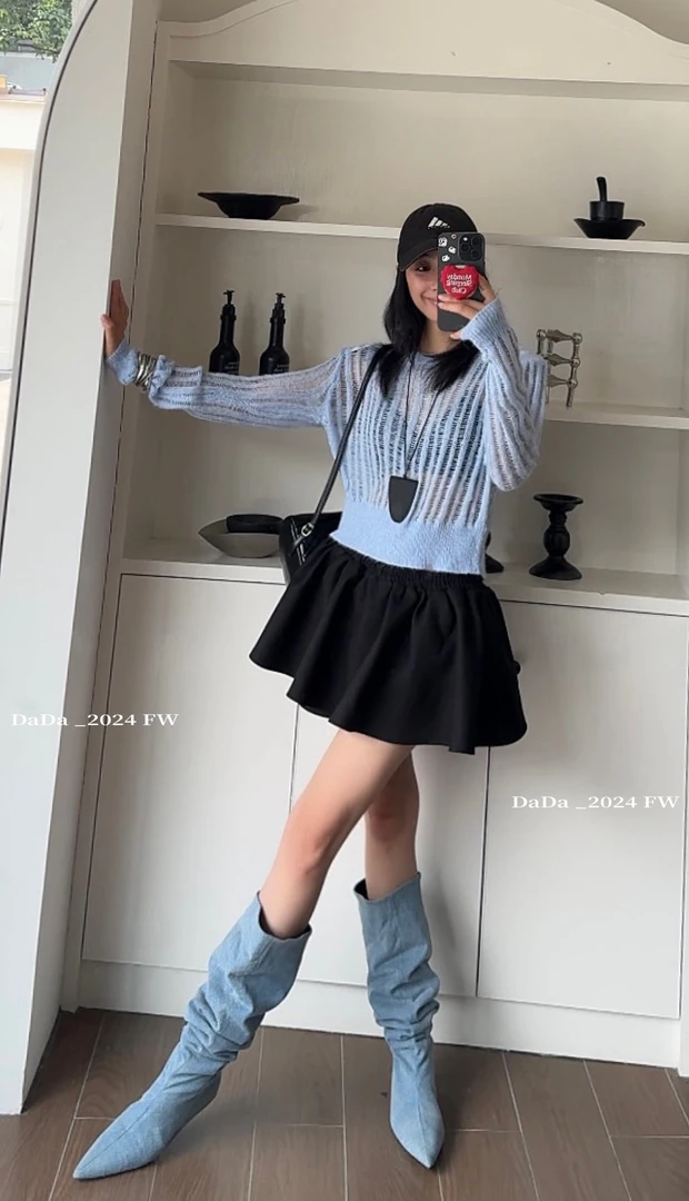 NO退NO换 DaDa原创 黑色半身裙蓬蓬裙9187