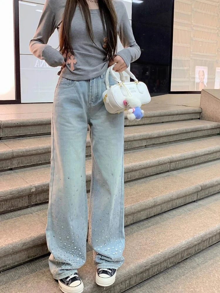 1079 重工亮钻显瘦牛仔裤