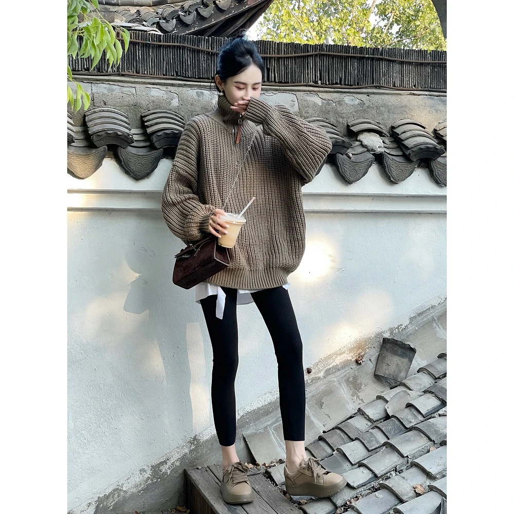 福利专场  高领拉链时尚套头毛衣J8881071