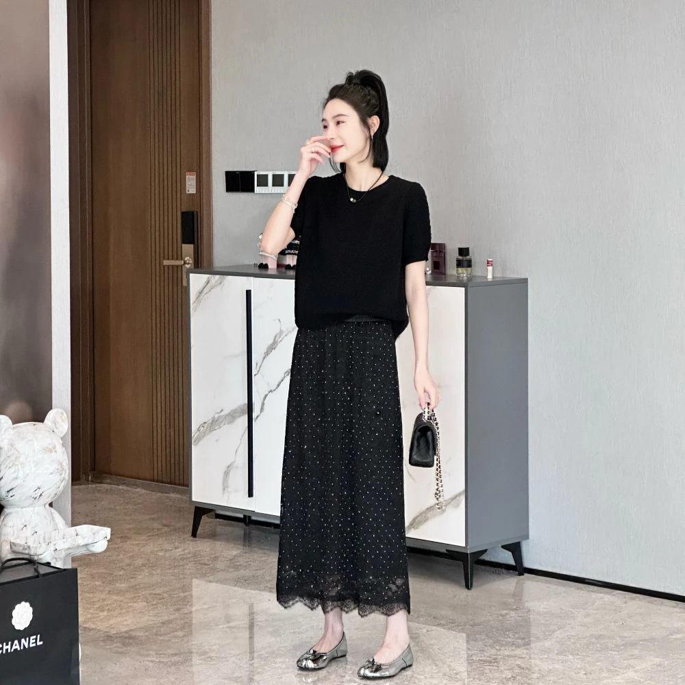 大促福利 春季韩版简约宽松圆领百搭短袖针织毛衣YMM3218