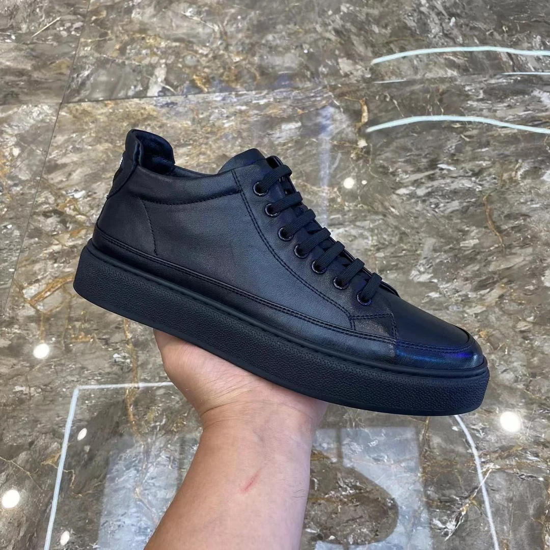 真皮男鞋2025新款秋季韩版男士加绒休闲男皮鞋时尚百搭高帮板鞋潮