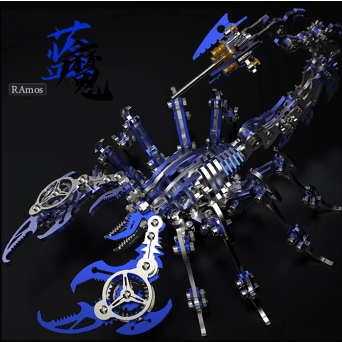 洛克匠蝎子3d立体金属拼装模型潮玩合金创意手工摆件精致礼物炫酷