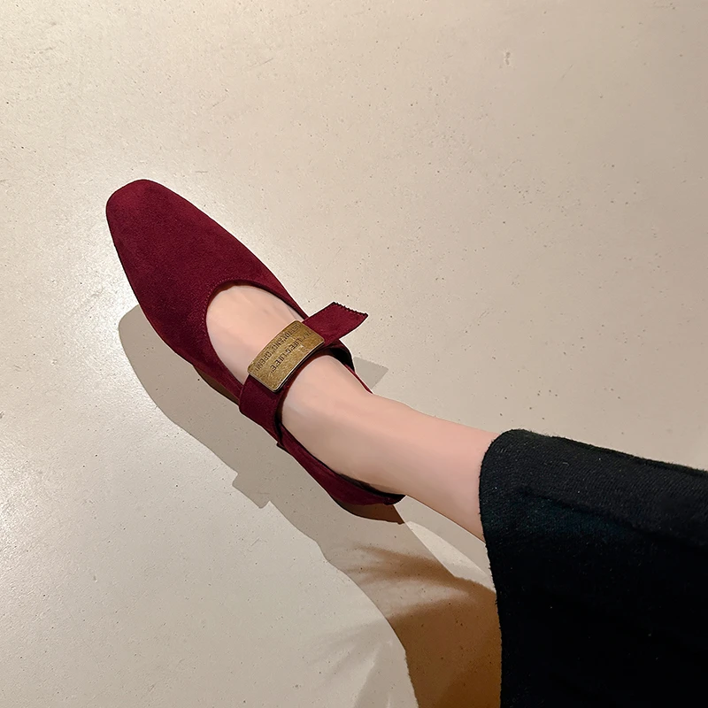 方头金属单鞋豹纹色内增高不累脚工作鞋酒红色加肥加宽大码女鞋41