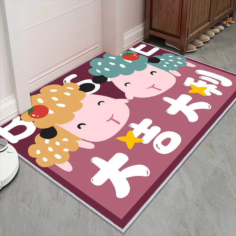 家用水晶绒吸水脚垫防滑厨房门口进门浴室地垫入户门垫地毯卫生间