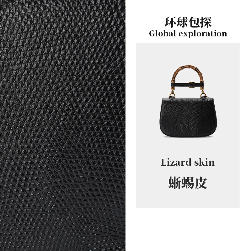 【南乔高定】Y-012新款单竹节高定休闲百搭蜥蜴皮手提包