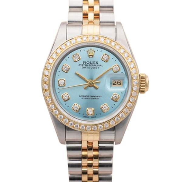 99新 Rolex/劳力士 老佛爷/劳力士69173后升级镶钻/自动/单表