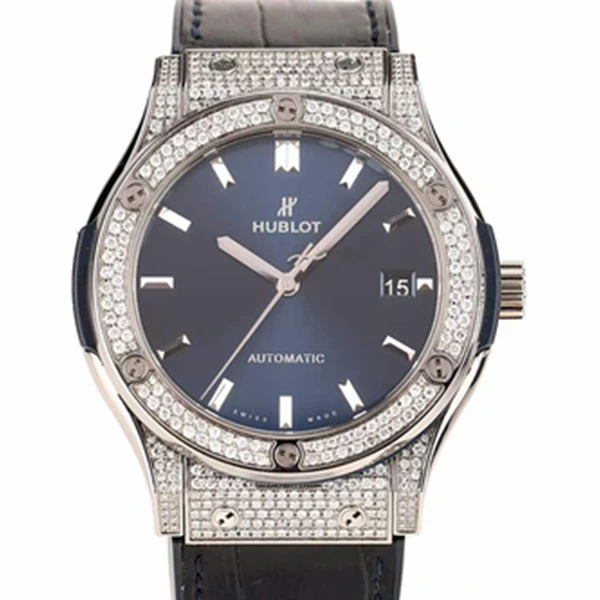 99新 Hublot/宇舶表 老佛爷/宇舶511后升级镶钻/自动/16年全套