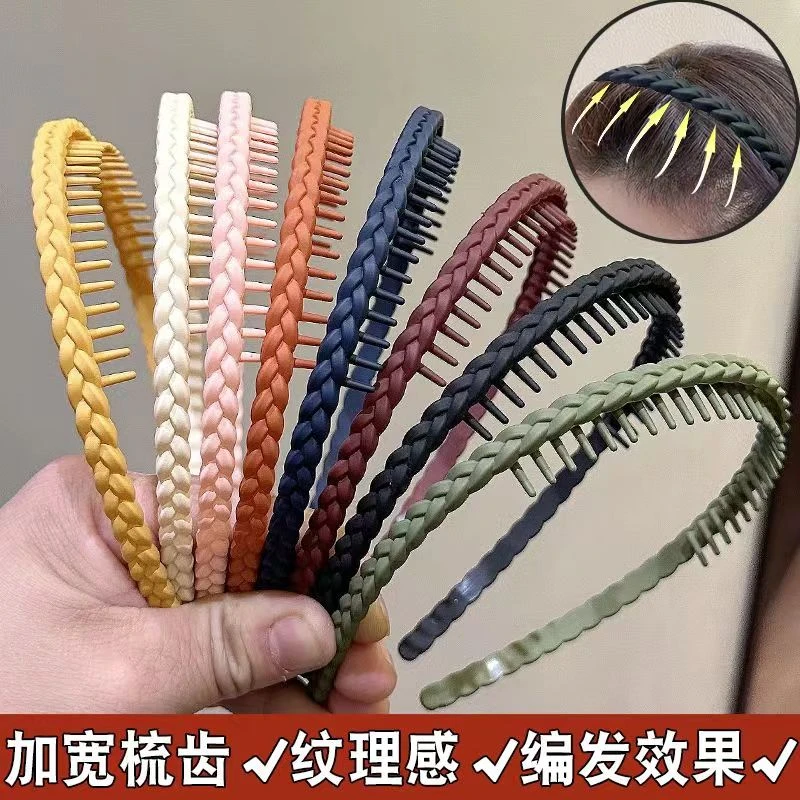 【热卖】甜美百搭夏季女洗脸专业防滑新款刘海碎发麻花发夹发饰发箍