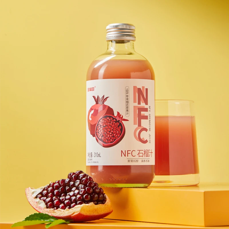 金榴园100%石榴汁NFC现榨鲜果汁纯石榴汁不加糖不兑水6瓶装