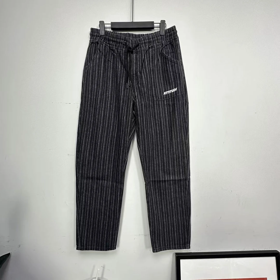 【断码特惠】 Casual Jeans 日系线条勾勒宽松水洗休闲牛仔裤