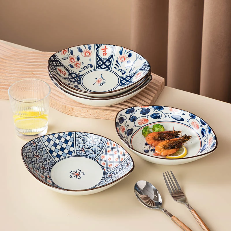 陶瓷骨碟盘子早餐盘茶点心碟摆件底盘小菜碟水果盘小吃盘骨盘渣碟